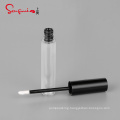 High quality cosmetics vendors black top 8ml empty clear lip gloss tubes wirh wands custom logo